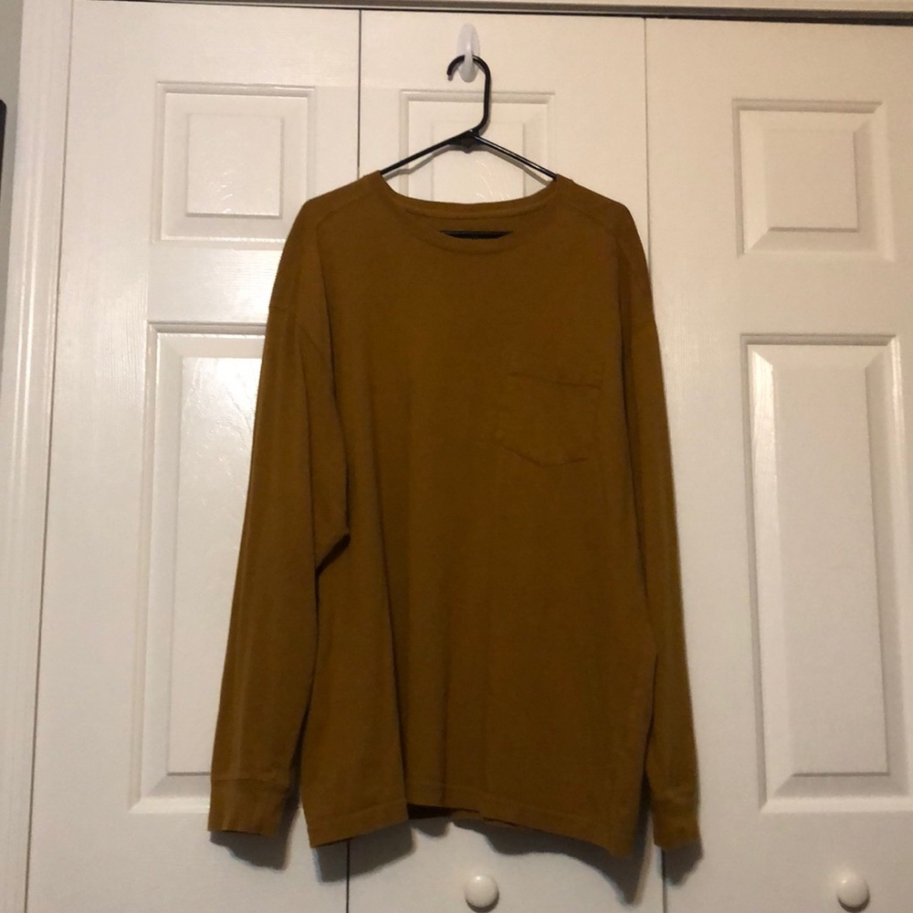 Light Brown RedHead XL Long Sleeve Pocket T Shirt